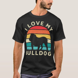 Camiseta Me Encanta Mi Bulldog Perro Perro Perro Mascota Pa
