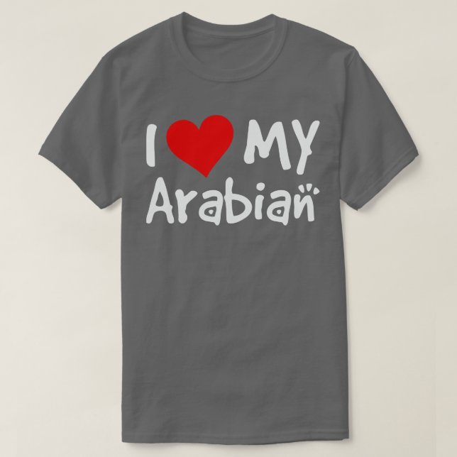 Camiseta Me encanta mi caballo árabe 1 (Diseño del anverso)