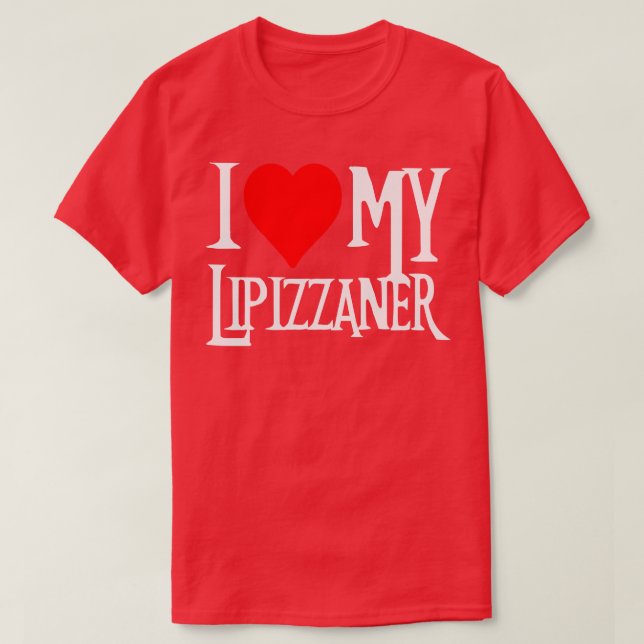 Camiseta Me encanta mi caballo Lipizzaner (Diseño del anverso)