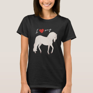 Camiseta Me encanta mi caballo percherón para mujeres y hom