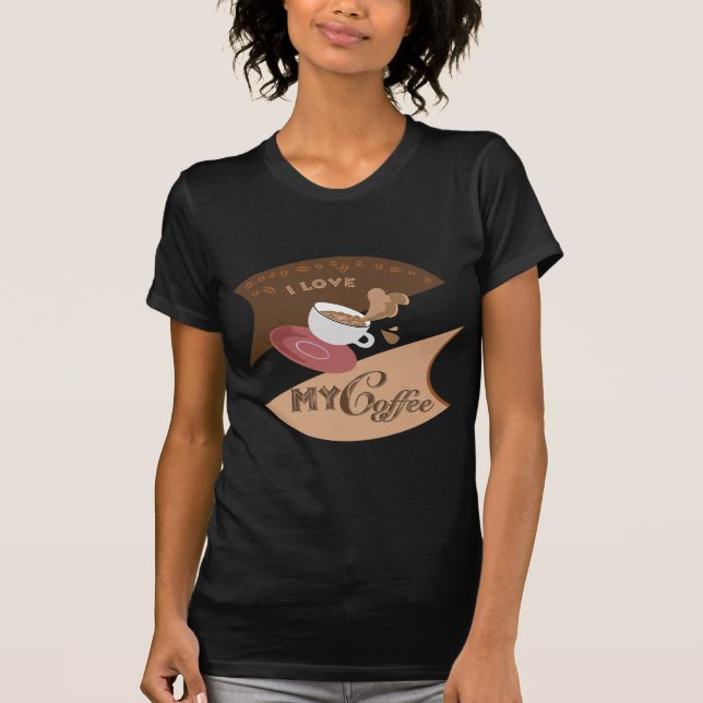 Camiseta Me encanta mi café retro diner Java Splash (Anverso)