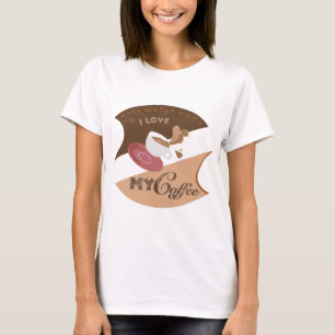 Camiseta Me encanta mi café retro diner Java Splash