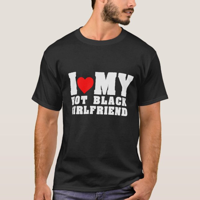 Camiseta Me Encanta Mi Caliente Cama De Novia Negra (Anverso)