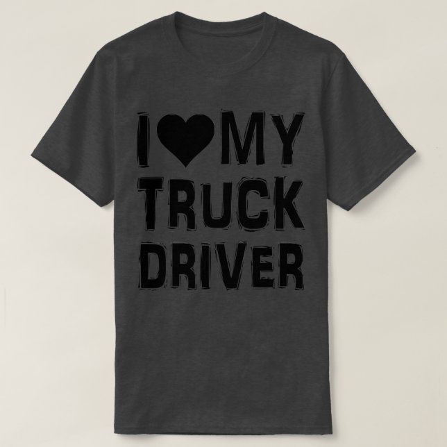 Camiseta Me encanta mi camionero 10 (Diseño del anverso)