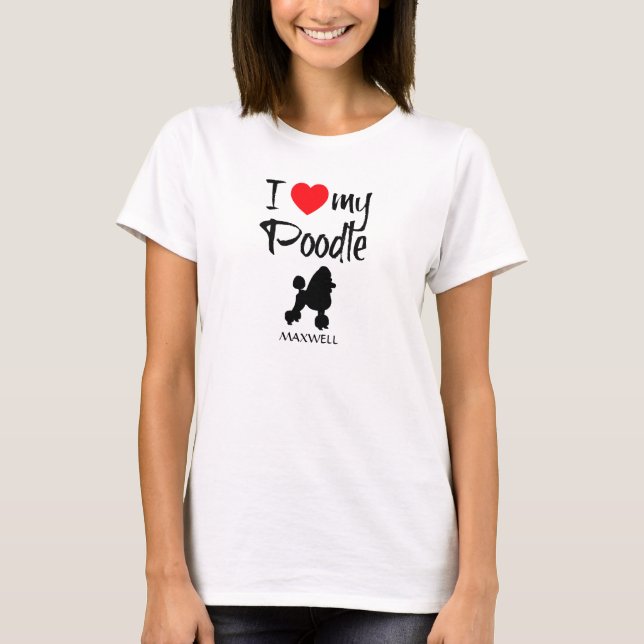 Camiseta Me encanta mi caniche (Anverso)