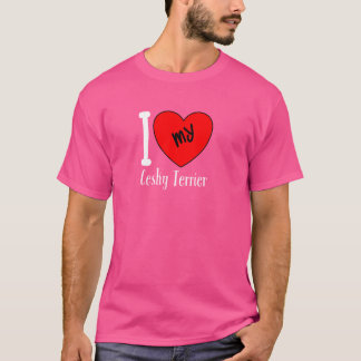 Camiseta Me encanta mi Cesky Terrier Perro Rama Corazón