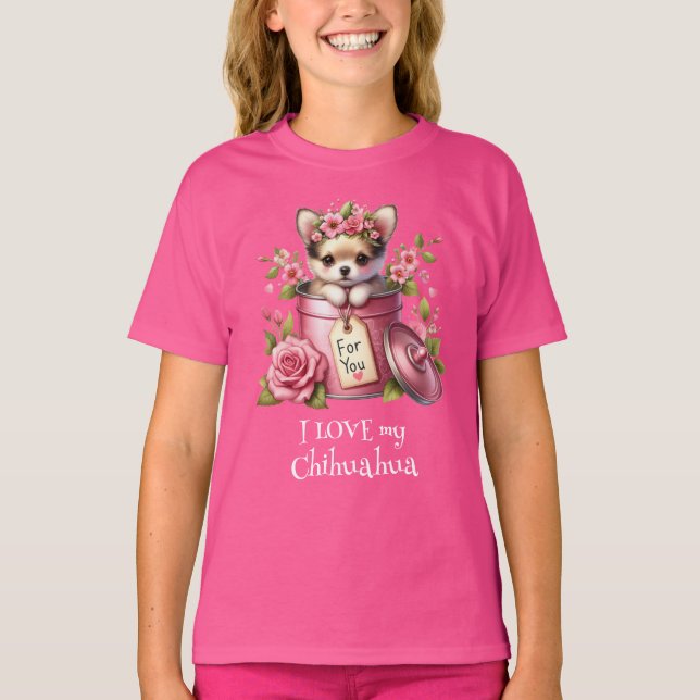 Camiseta ME ENCANTA mi Chihuahua (Anverso)