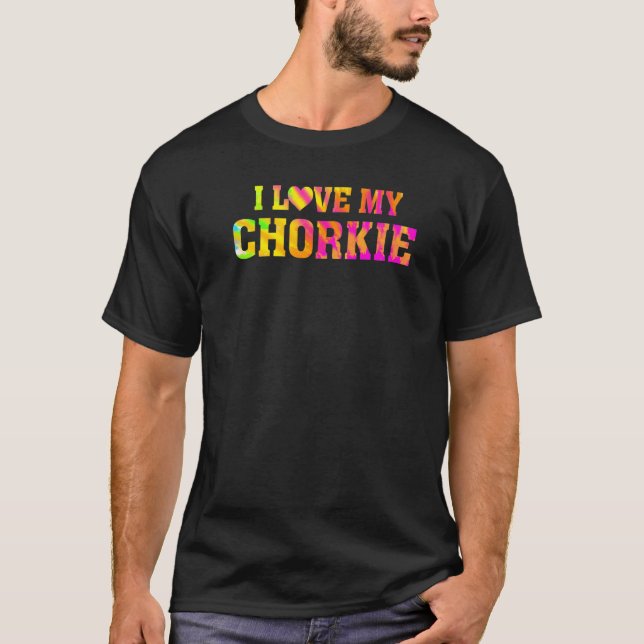 Camiseta Me Encanta Mi Chorkie Proud Dog Dueño Puppy M (Anverso)