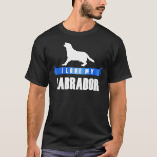 Camiseta Me encanta mi cinta azul de labrador