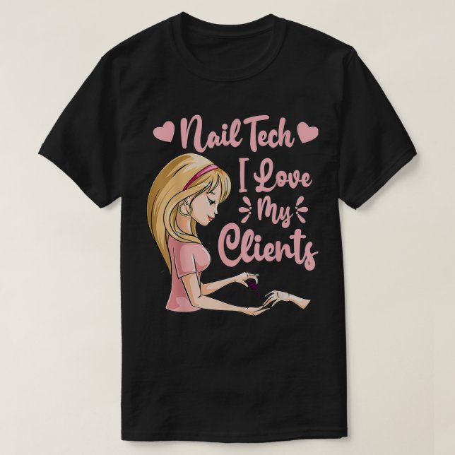 Camiseta Me Encanta Mi Clientela Cuidadosa Mujer De Tecnolo (Diseño del anverso)