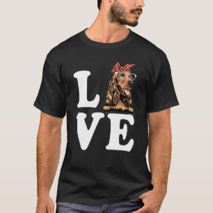 Camiseta Me Encanta Mi Cocker Spaniel Bandana Gafas De Sol