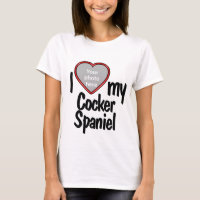 Me encanta mi Cocker Spaniel Cute Red Heart Dog Ph