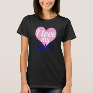 Camiseta Me Encanta Mi Corazón De Huevo De Pascua De Conejo