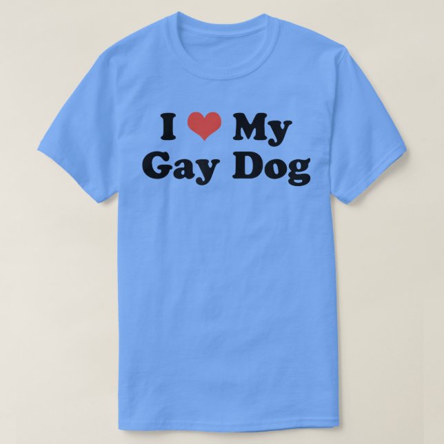 Camiseta Me encanta mi corazón de perro gay Mascota LGBT gr (Diseño del anverso)