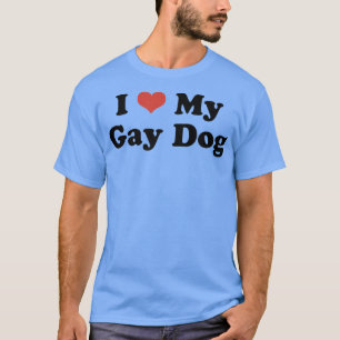 Camiseta Me encanta mi corazón de perro gay Mascota LGBT gr