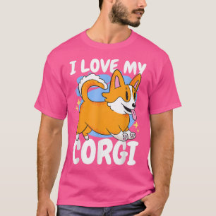 Camiseta Me encanta mi Corgi con un perro
