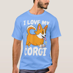 Camiseta Me encanta mi Corgi con un perro
