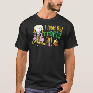 Camiseta Me Encanta Mi Crafty Chica Knitters Crafters