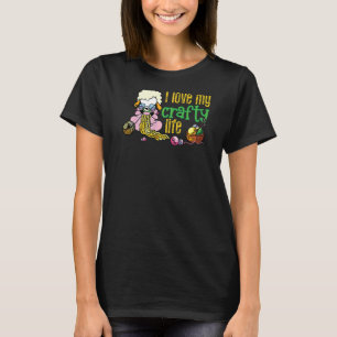 Camiseta Me Encanta Mi Crafty Life Knitters Cita