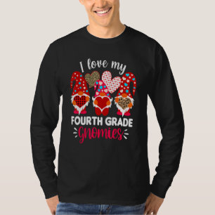 Camiseta Me encanta mi cuarto grado Sweeties Leopard Plaid