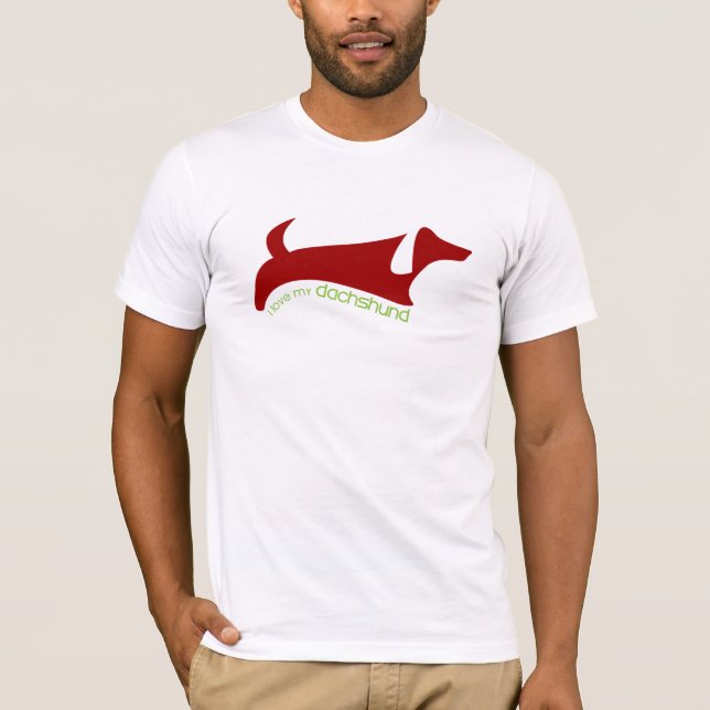 Camiseta me encanta mi dachshund (Anverso)