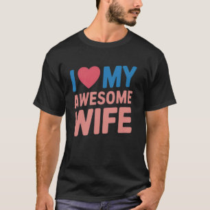 Camiseta Me encanta mi divertido esposo amoroso esposa impr