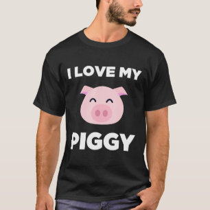 Camiseta Me Encanta Mi Divertido Mascota Cerdo Lover
