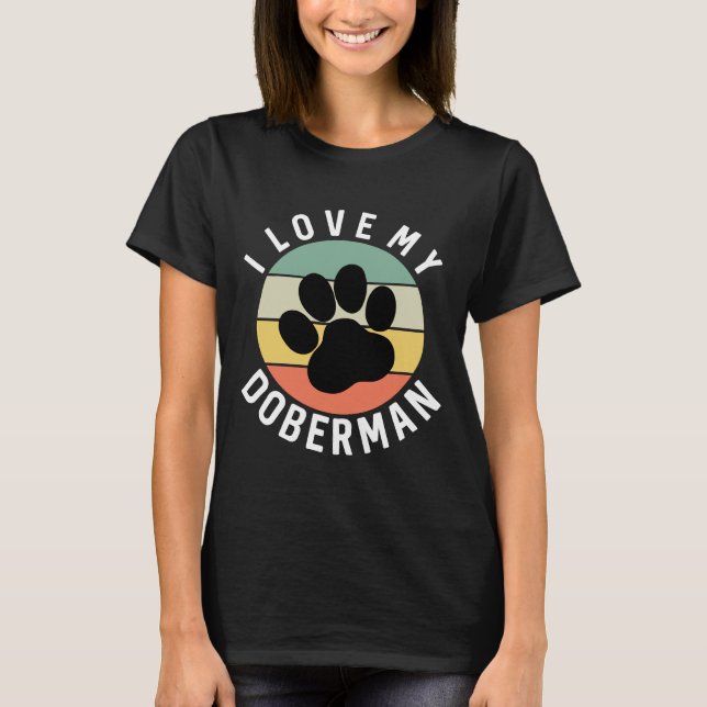 Camiseta Me encanta mi Doberman 1124 (Anverso)