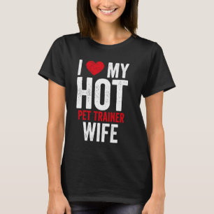 Camiseta Me encanta mi esposa entrenadora Mascota caliente