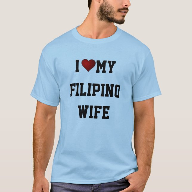 CAMISETA ME ENCANTA MI ESPOSA FILIPINA (Anverso)