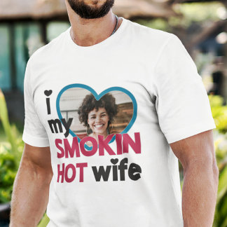 Camiseta Me encanta mi esposa sexy personalizado foto de T-