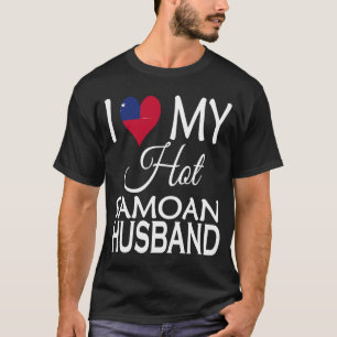 Camiseta Me encanta mi esposo samoano caliente Samoa Bander