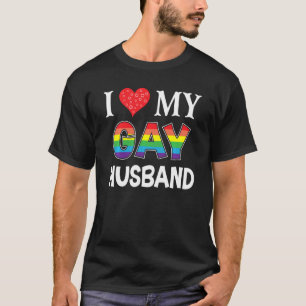 Camiseta Me encanta mi esposo tía Lgbt Lesbian Rainbow Orgu