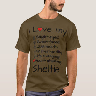 Camiseta Me Encanta Mi Estante, Sheltie, Sheltie Gift