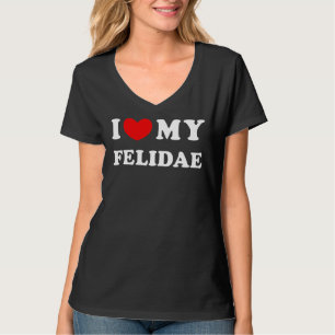Camiseta Me Encanta Mi Felidae Que Corazón Mi Felidae