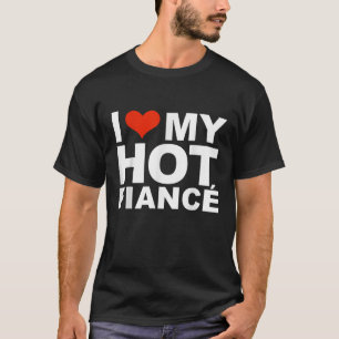 Camiseta Me encanta mi fianc caliente Valentine Day Engagem