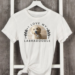 Camiseta Me encanta mi foto de perro de Labradoodle