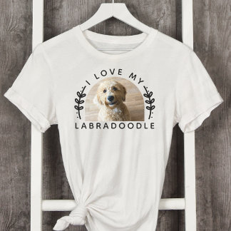 Camiseta Me encanta mi foto de perro de Labradoodle