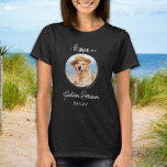 Camiseta Me encanta mi foto de perro Personalizado de Golde<br><div class="desc">¡Lleva a tu mejor amigo a donde vayas con esta camiseta de amante de los perros mascota, recuperador de oro y personalizado! ¡Un deber para cada amante de los perros, mamá de los perros y papá de los perros! Una diversión que amo a mi perro, esta cita de la camisa...</div>