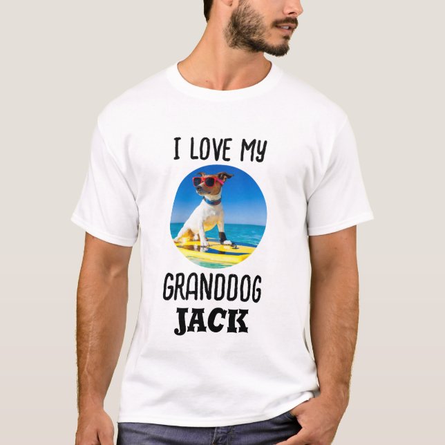 Camiseta Me encanta mi foto Mascota personalizada GranDdog (Anverso)