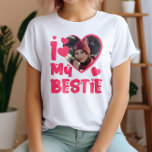 Camiseta Me encanta mi foto personal más bella<br><div class="desc">Me encanta mi foto personal de Bestie,  la foto del personalizado mejor amigo</div>