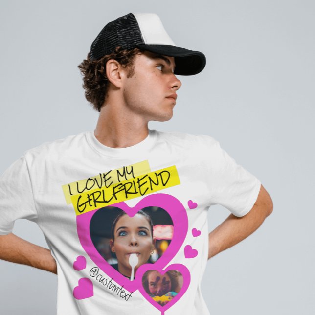 Camiseta Me encanta mi foto personalizado de novia y2k (Subido por el creador)