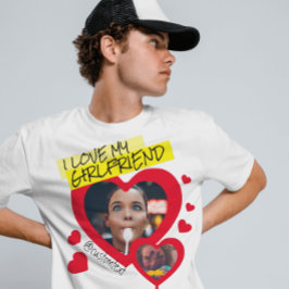 Camiseta Me encanta mi foto roja de mi novia y2k