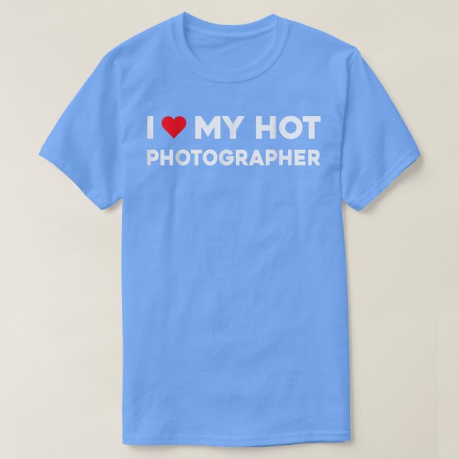 Camiseta Me encanta mi fotógrafo Valentine Boyfriend Gir (Diseño del anverso)