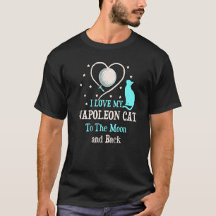 Camiseta Me encanta mi gato de Napoleón a un gato gatito de