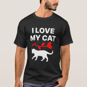 Camiseta Me Encanta Mi Gato De Presencia Para Los Amantes D