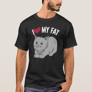 Camiseta Me Encanta Mi Gato Gato Gato Gato Gato Gatito Fluf