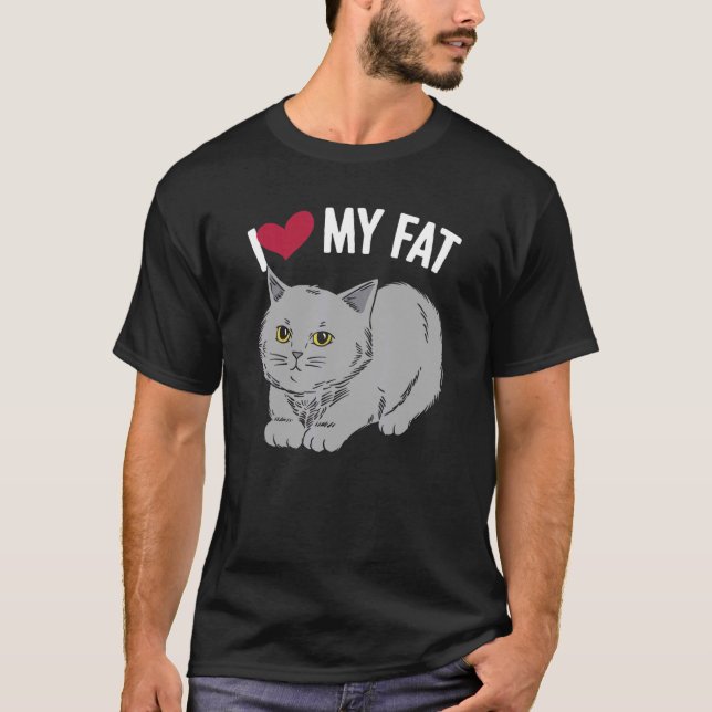 Camiseta Me Encanta Mi Gato Gato Gato Gato Gato Gatito Fluf (Anverso)