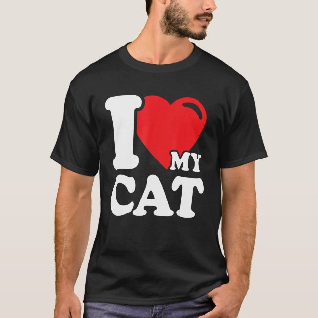 Camiseta Me Encanta Mi Gato Hermoso Gato Dueño De Gato Que  (Anverso)