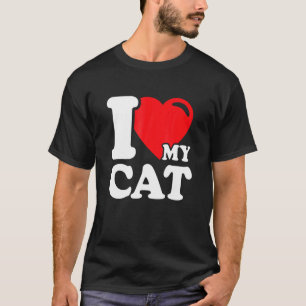 Camiseta Me Encanta Mi Gato Hermoso Gato Dueño De Gatos Amo